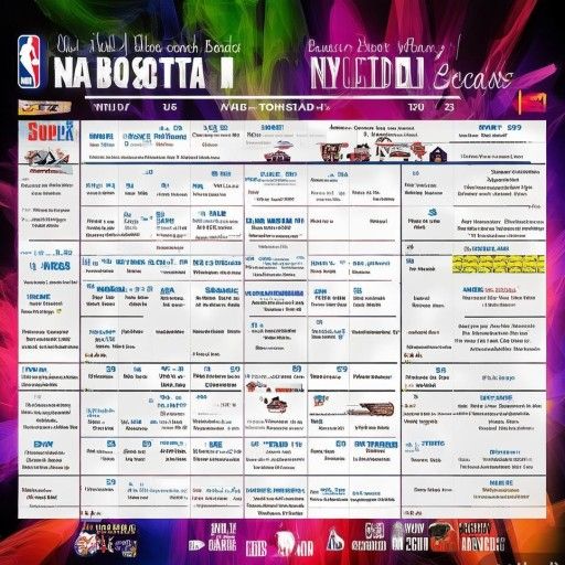 NBA赛程图，看球不迷路！